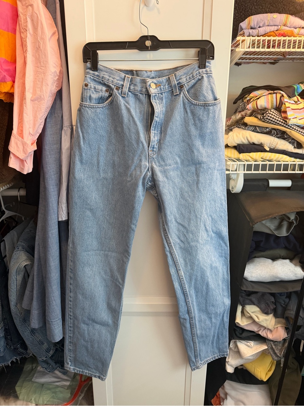 Vintage Levi’s 550 Made in USA 100% Cotton Relaxed Tapered Mom Jeans 90s size 10
